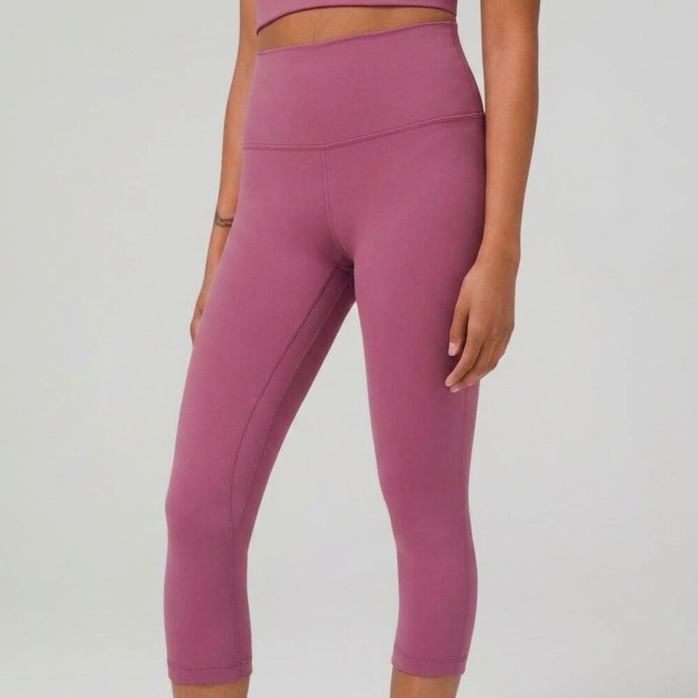 lululemon Align Crop 21in High Rise Size 2 Guava Pink Nulu Leggings W6BGHS